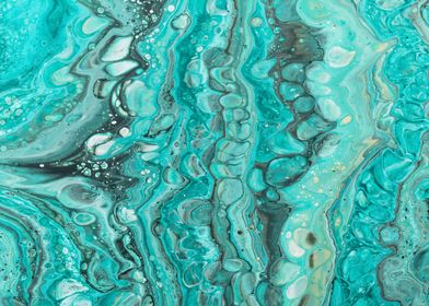 Abstract Teal Swirls