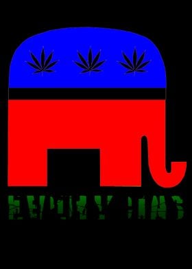 Elephant Marijuana Political Logo