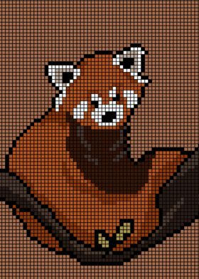 Red Panda Pixel Art