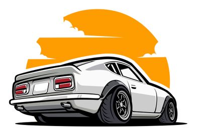 White Datsun 240Z