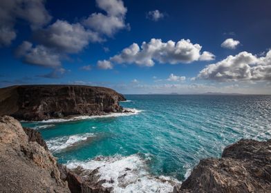 Ocean Coastline with Cliffs