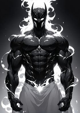 Black and White Superhero