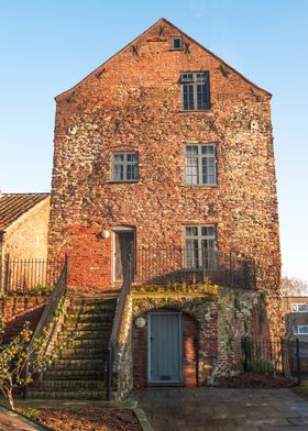 Brick Building with Steps