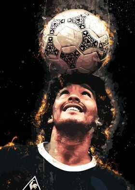 Maradona Legend Footballer Art