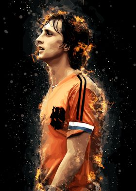 Johan Cruyff Legend in Flames