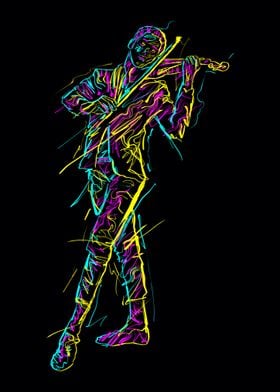 Neon Violinist