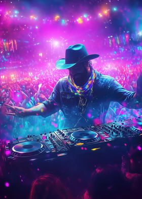 DJ in Cowboy Hat