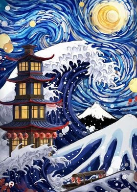 Great Wave Japan Landscape 