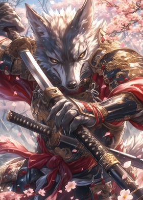 Wolf Samurai Warrior