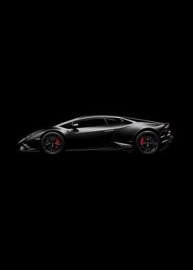 Black Lamborghini Side View