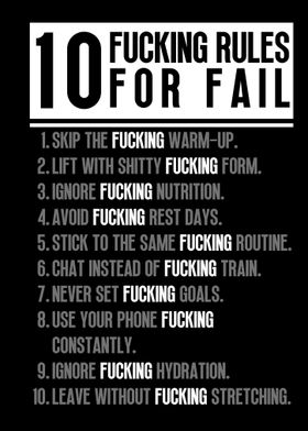 10 Fucking Rules for Fail