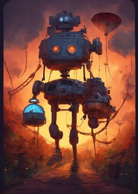 Steampunk Robot Walking