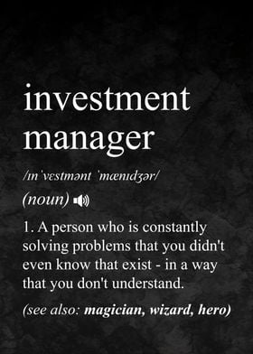 Investment Manager Job Definition