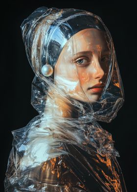 Girl in Plastic Wrap