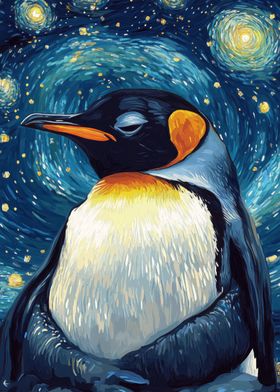 Penguin Starry Night