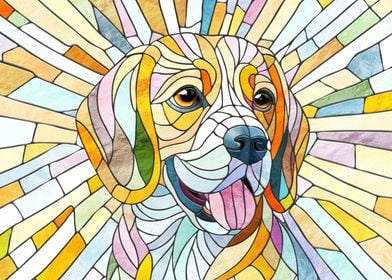 Beagle dog - Colorful Mosaic art