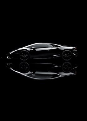 Black Lamborghini Silhouette