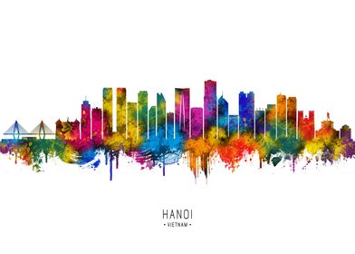 Hanoi Skyline Watercolor