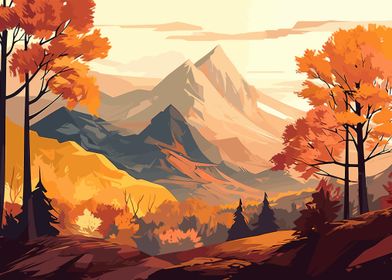 Autumn Mountain Landscape