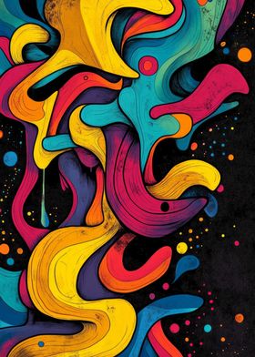 Abstract Colorful Swirls