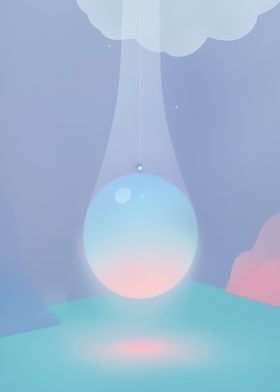 Abstract Pastel Sphere