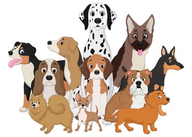 Cute Cartoon Dogs