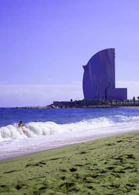 Barcelona Beach with Hotel W