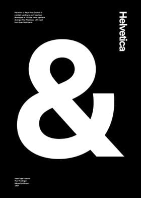 Helvetica Ampersand Poster