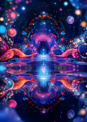 Cosmic Gateway Psychodelic Abstract 