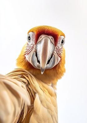 Parrot Golden Macaw Selfie