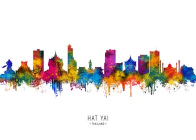 Hat Yai Skyline Watercolor