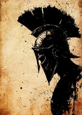 Spartan Helmet Illustration