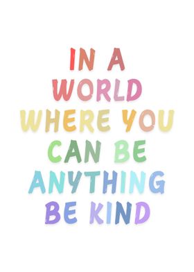 Be Kind Poster