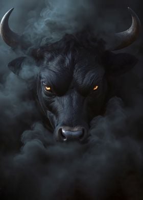 Black Bull in Smoke