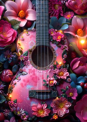 Floral Ukulele