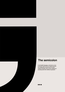 Semicolon Typography Poster