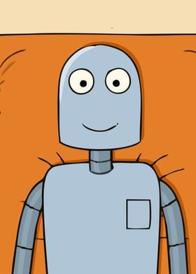 Smiling Robot dreams Cartoon