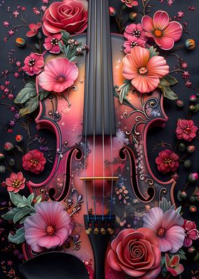 Floral Violin