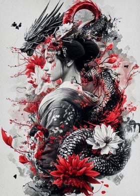 Geisha and Dragon