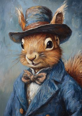 Squirrel in Top Hat