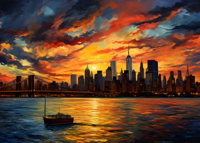 Sunset Cityscape