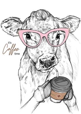 Cow with Coffee