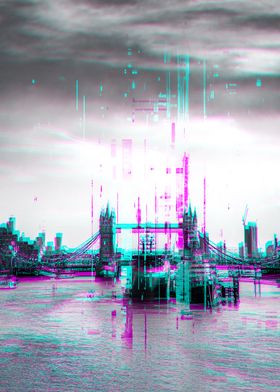 London Bridge Glitch Art