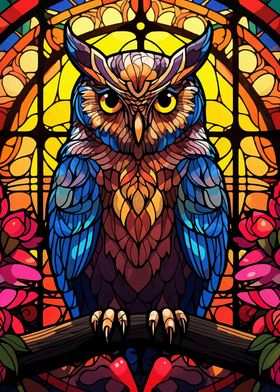 Stained Glass Owl