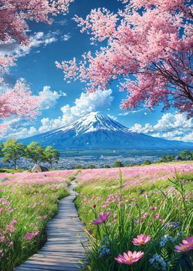 Mount Fuji's Blossom Trail