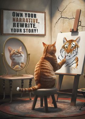 Cat Painting Tiger