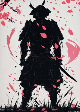 Samurai in Cherry Blossom