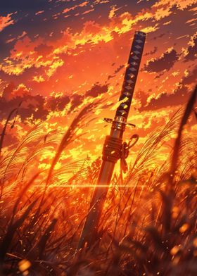 Samurai Sword Sunset