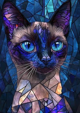 Stained Glass Cat