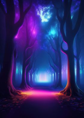 Neon Forest Path